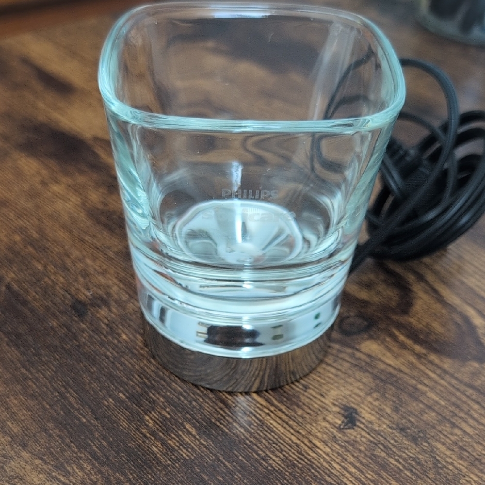 Philips Sonicare Glass Cup with Silver Base